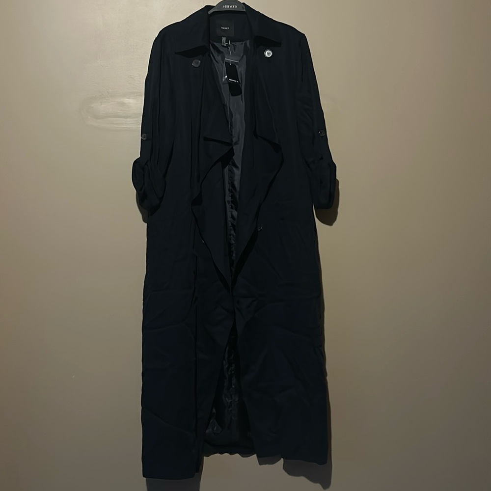 Forever 21 Women’s Navy Blue Casual jacket with 8 buttons, 2 pockets